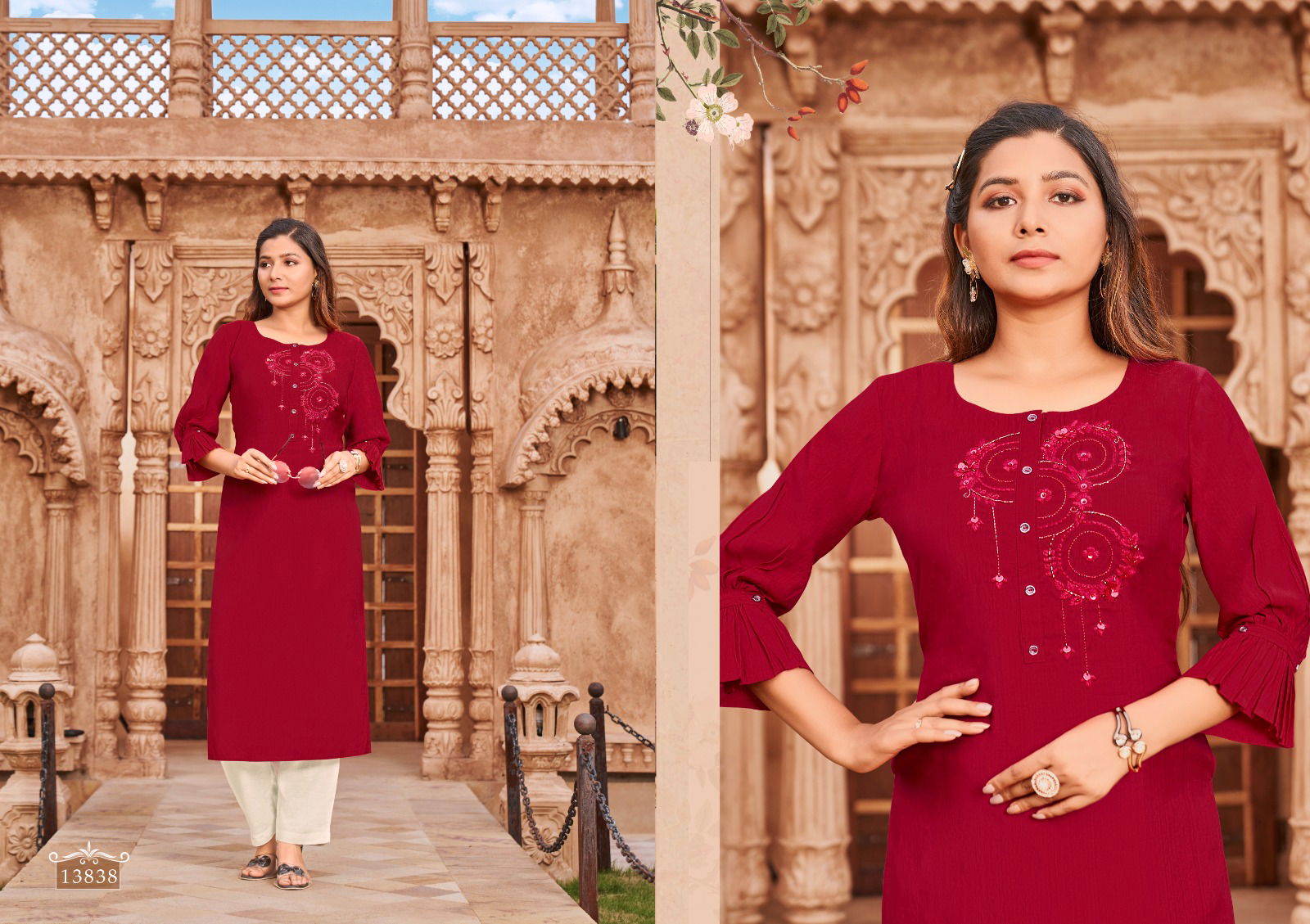 Kalaroop Octavia Vol 14 Silk Designer Kurtis Catalog
